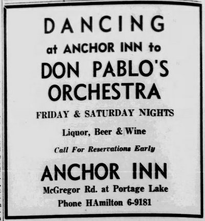 Anchor Inn - Anchor Inn 1956 Ad